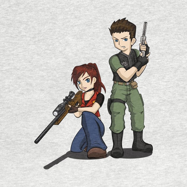 RE: Code Veronica Chris and Claire Redfield by LittleBearArt